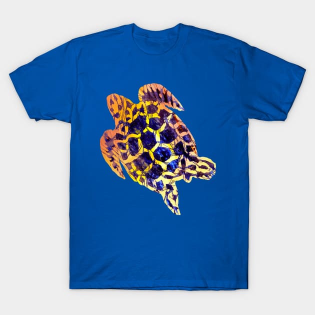 Sea Turtles Batik African Art T-Shirt by BluedarkArt